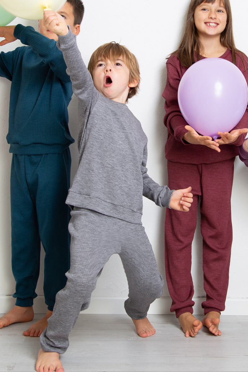 Pigiami bambini e bambine in fibre naturali