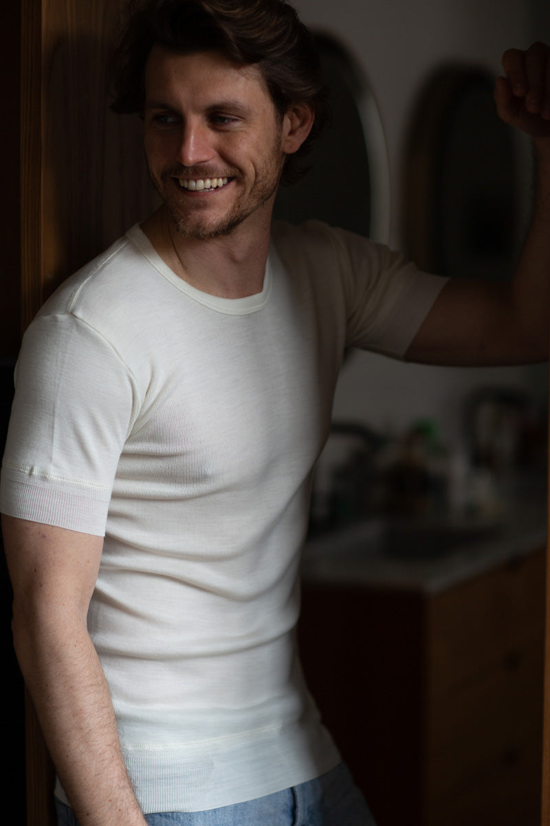 2080 Men's short sleeve - 80% virgin wool and 20% polypropylene