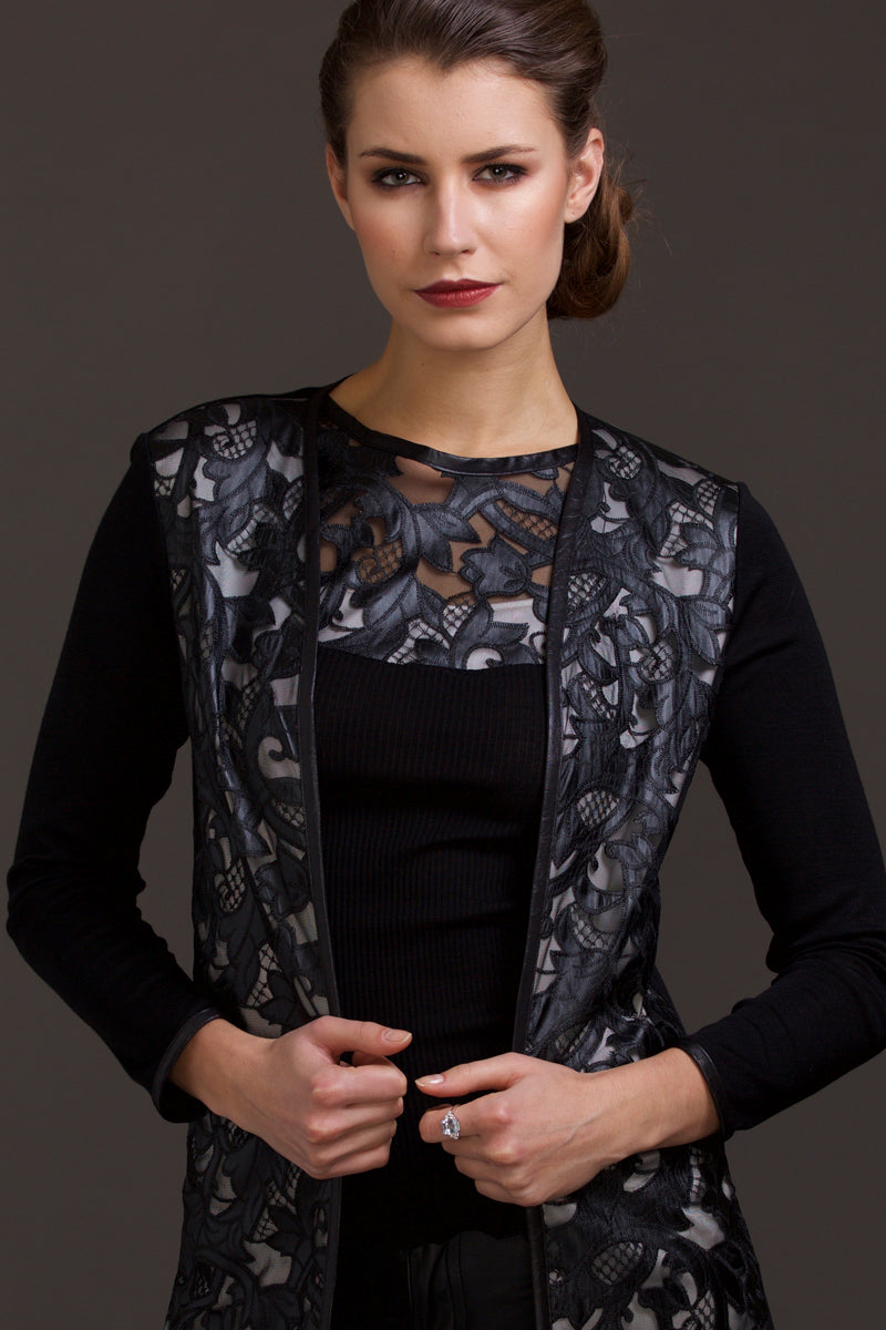 678 04 Three-quarter Sleeve -Wool Silk and Lace