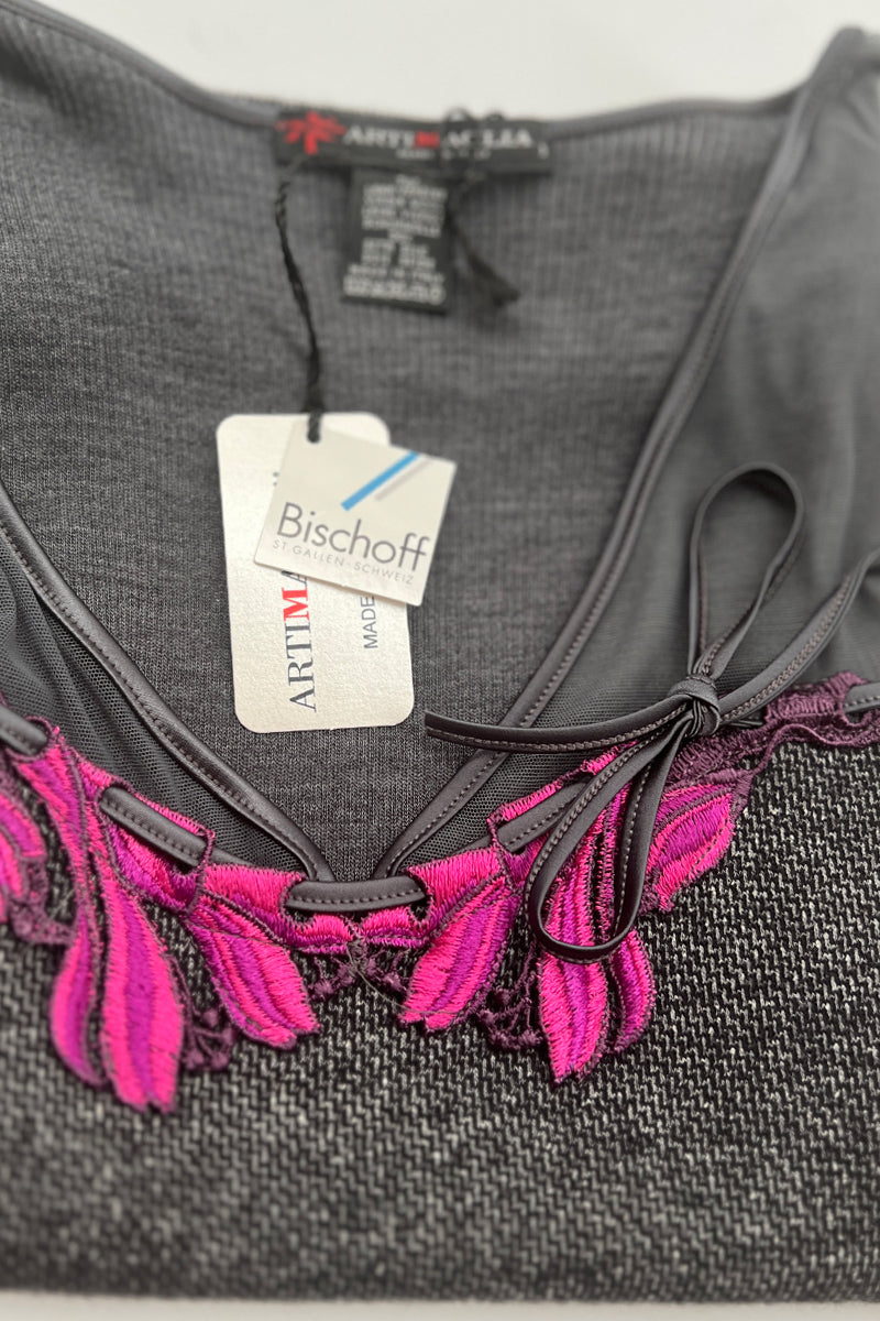 Bustier da donna 332 in lana seta - Spalla larga e effetto lingerie