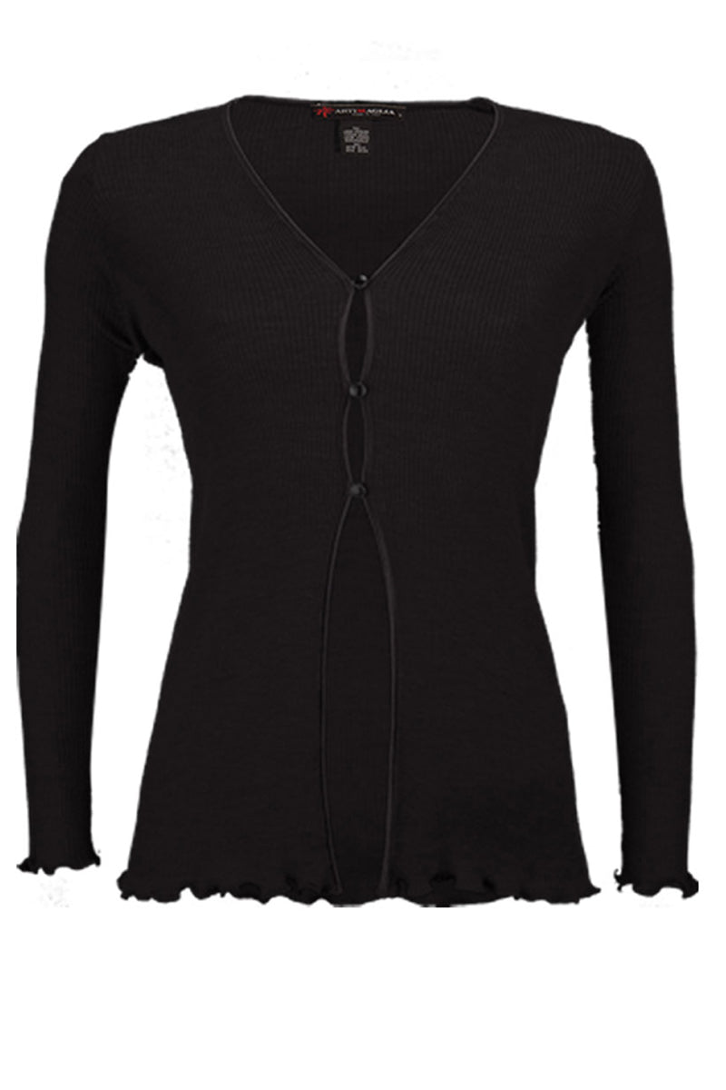 Women's Cardigan 438 in Wool and Silk - Soft and warm, ideal for sensitive skin