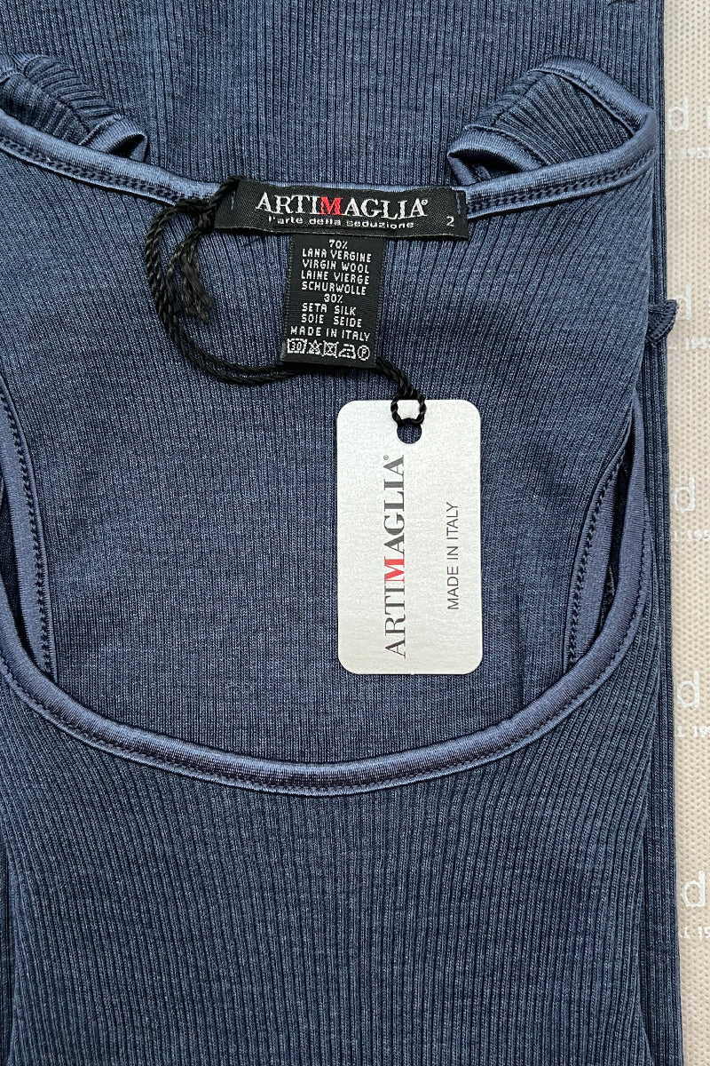 439 02 Sleeveless - Wool Silk Ribbed