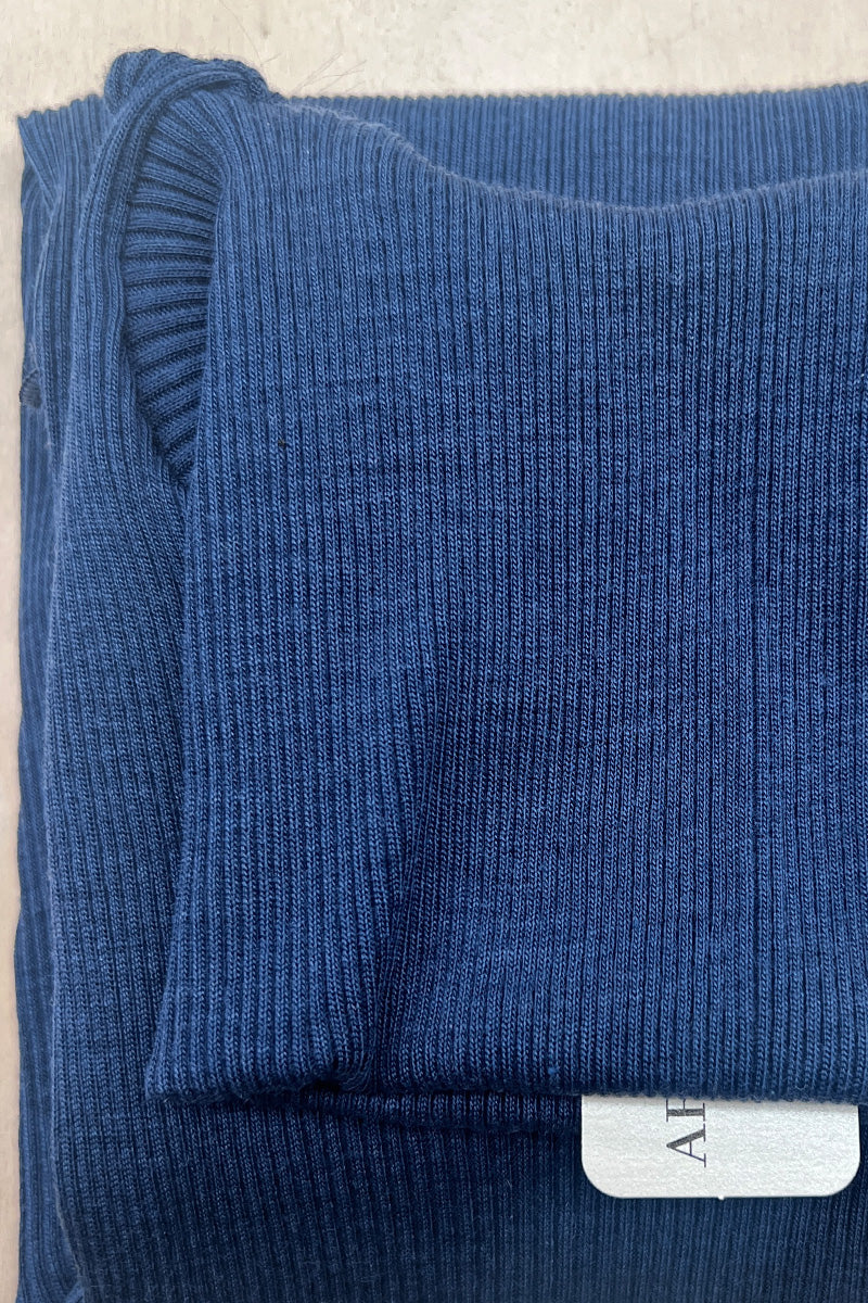Amelie Long-sleeved Turtleneck -Ribbed Tubolar Wool Silk