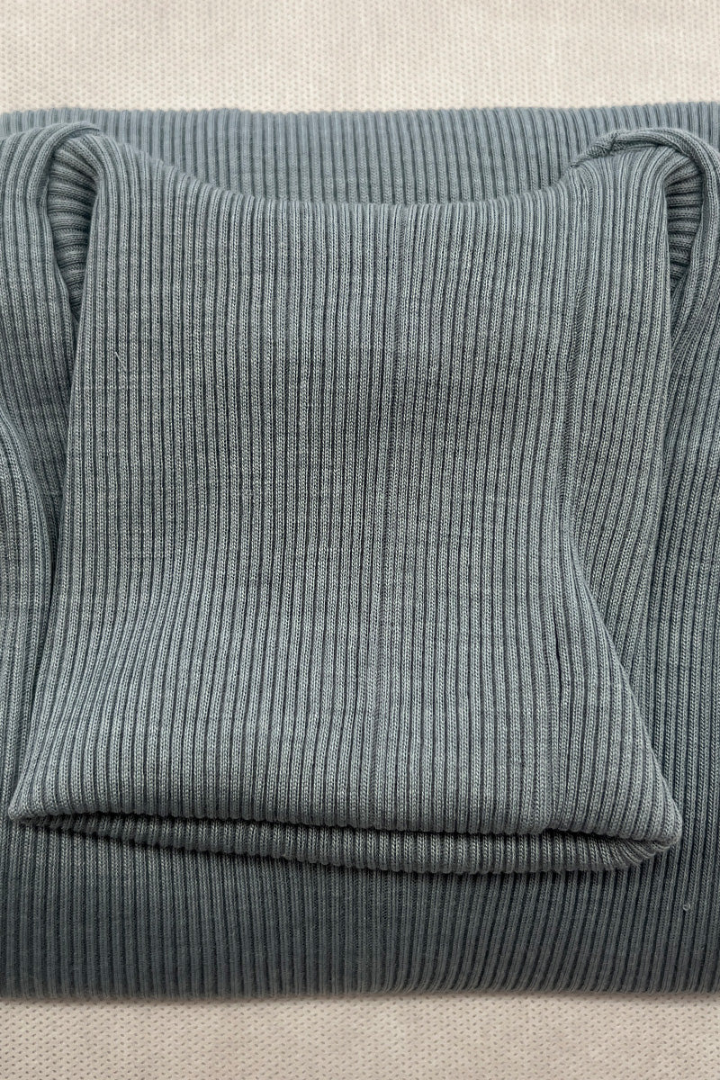 Amelie Long-sleeved Turtleneck -Ribbed Tubolar Wool Silk