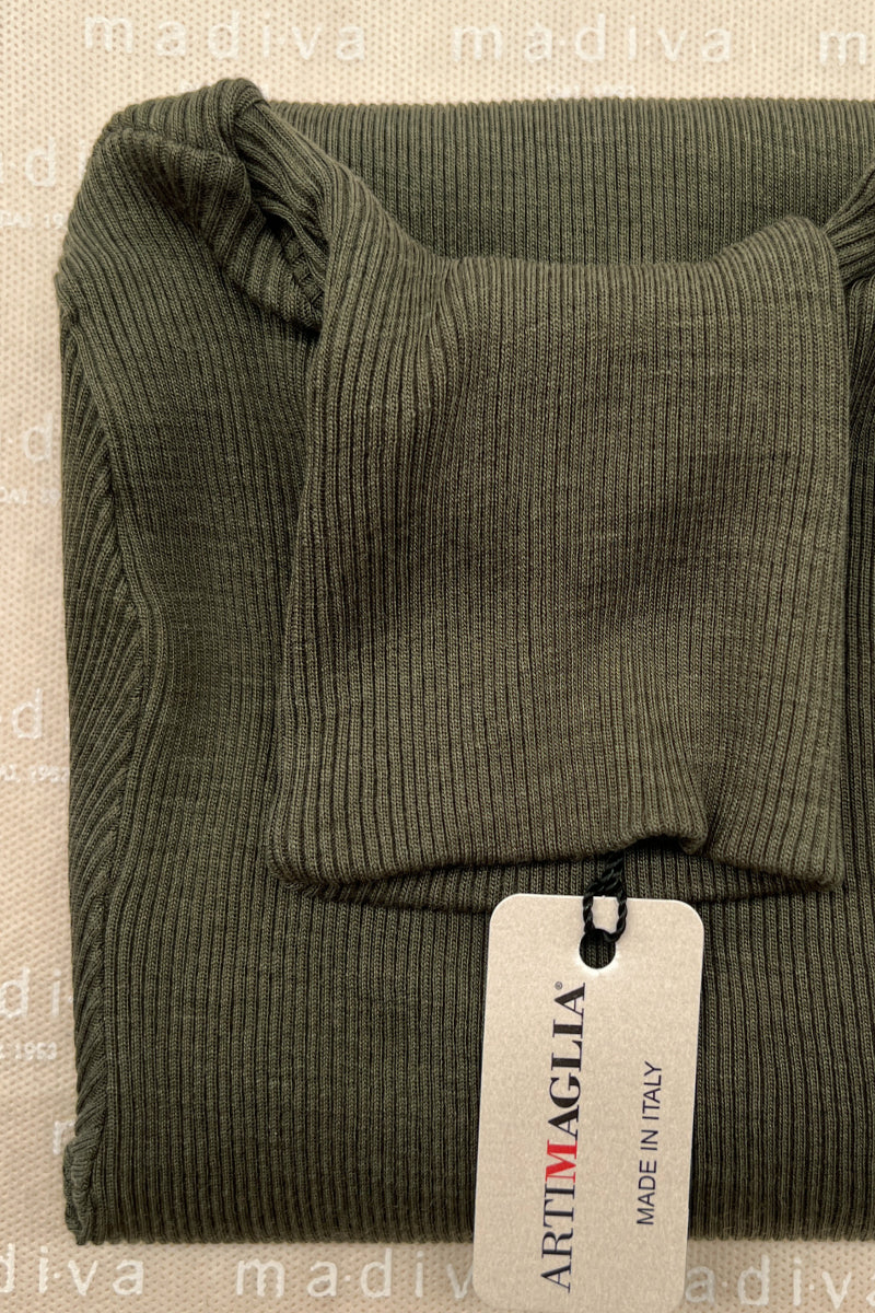 550 04 Sleeveless -Ribbed Tubolar Wool Silk 