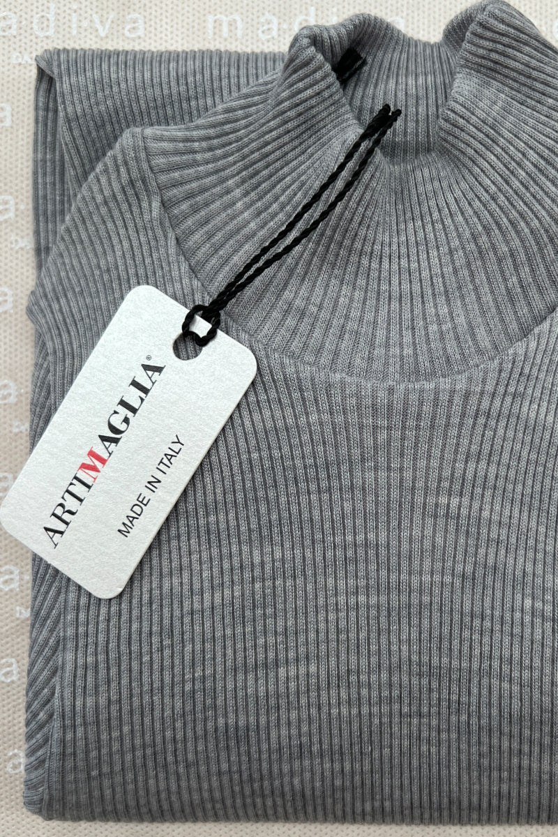 Maglia lupetto da donna 550 04 in lana merino e seta NEW- Lupetto Costina Elegante e raffinato