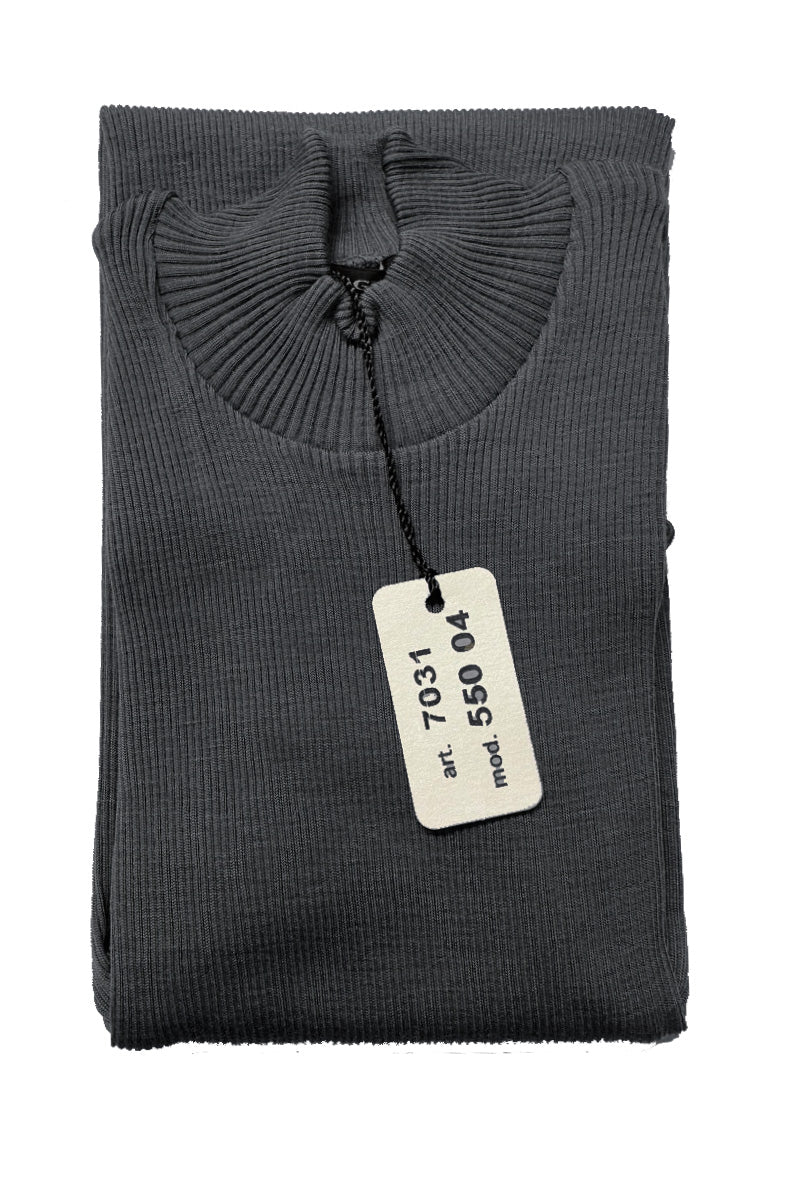 550 04 Sleeveless -Ribbed Tubolar Wool Silk 