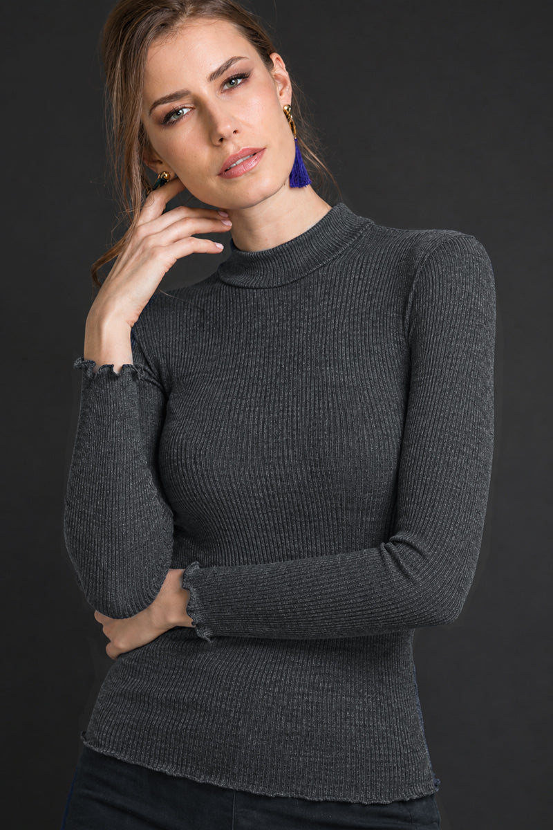 Maglia lupetto da donna 550 in lana merino e seta - Elegante e raffinato ESCLUSIVA ONLINE