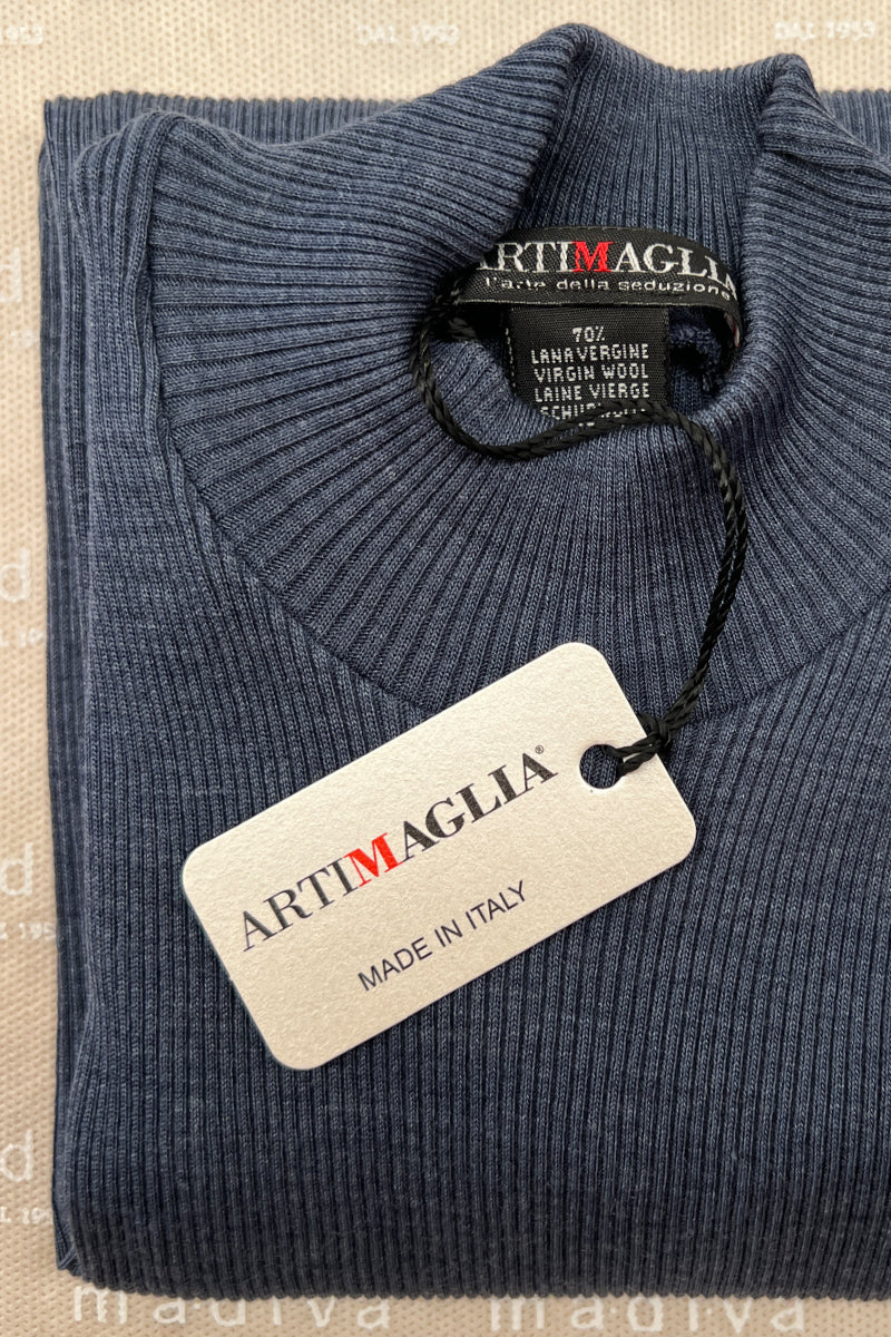 550 04 Sleeveless -Ribbed Tubolar Wool Silk 