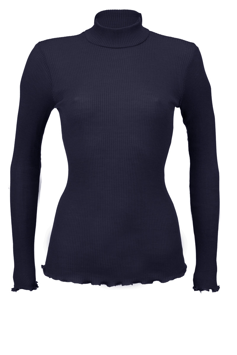 Maglia lupetto da donna 550 in lana merino e seta - Elegante e raffinato
