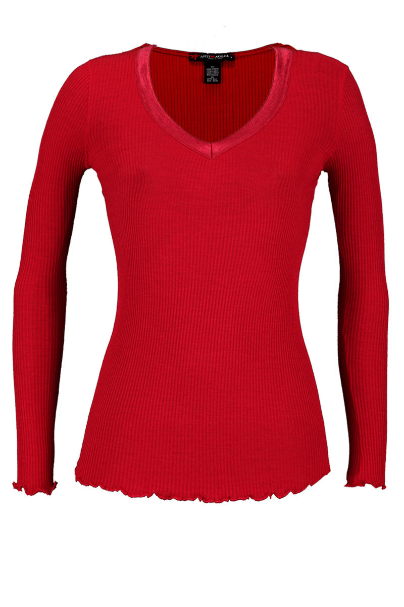 582 01 Camisole Top - Ribbed Tubolar Wool Silk