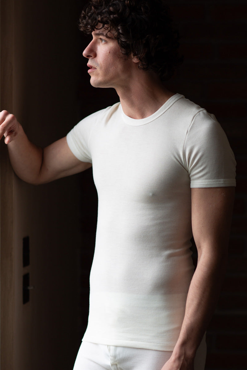 6040 Short Sleeve - OUTSIDE: Pure Wool INSIDE: Pure Cotton