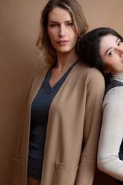 692 04 Long-sleeved V-neck - Wool Silk