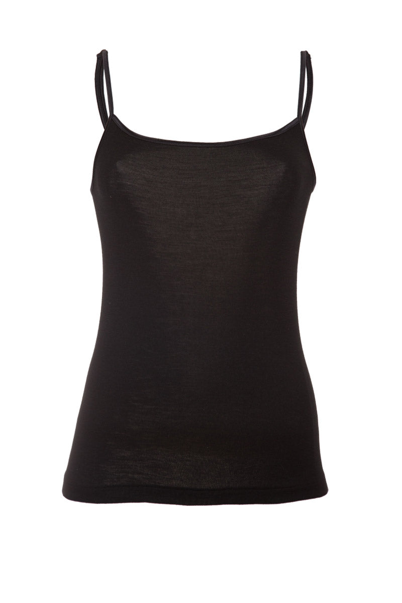 Canotta da donna 707 in lana seta - Spalline regolabili e bordo in raso di altissima qualità CLASSIC