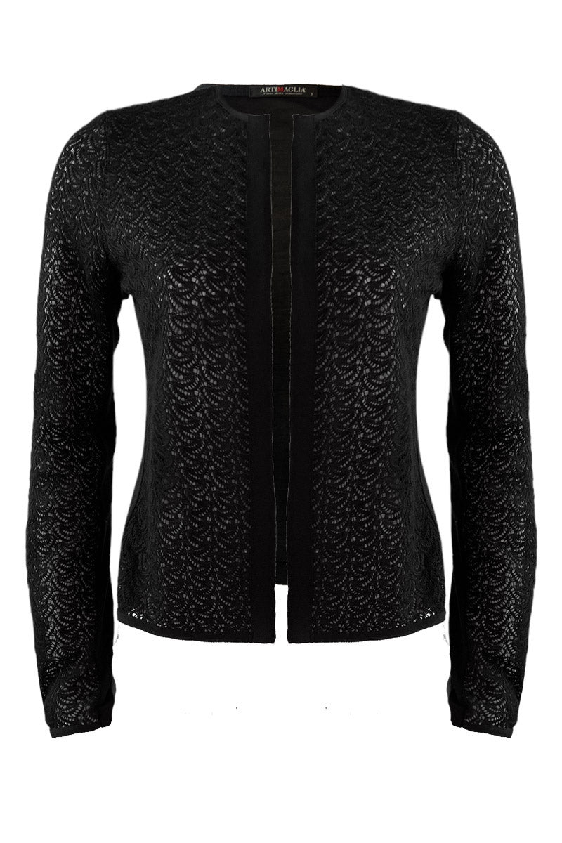 Women's jacket 801 04 in wool-effect laize - Soft and warm