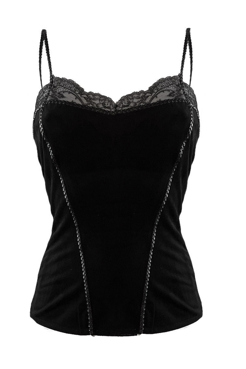 Corsetto da donna 809 in lana seta - Spalla stretta e rifiniture in pelle