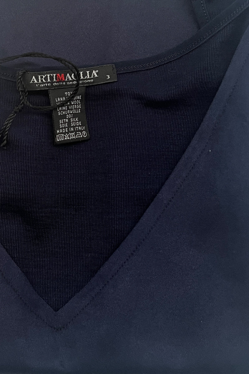 Corsetto da donna 815 in lana seta - Spalla larga e scollo a V