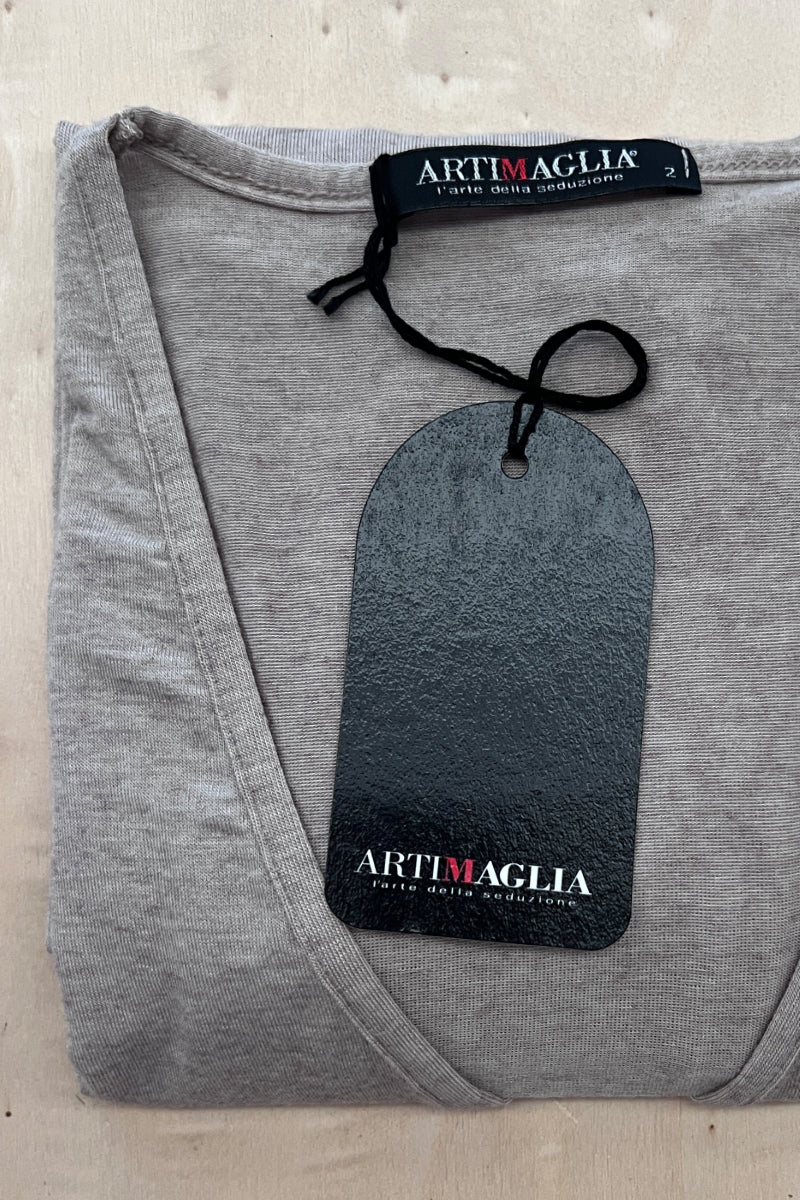 Maglia scollo V manica lunga da donna 819  in modal cachemire