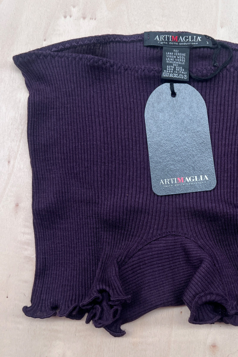Amelie Short - Ribbed Wool Silk