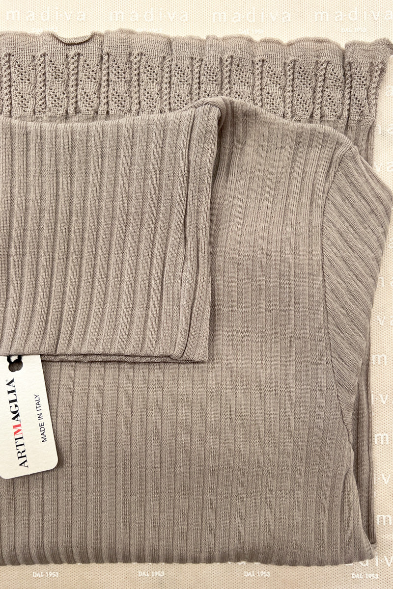 755 05 Retro style Bischoff macramé wool silk vest