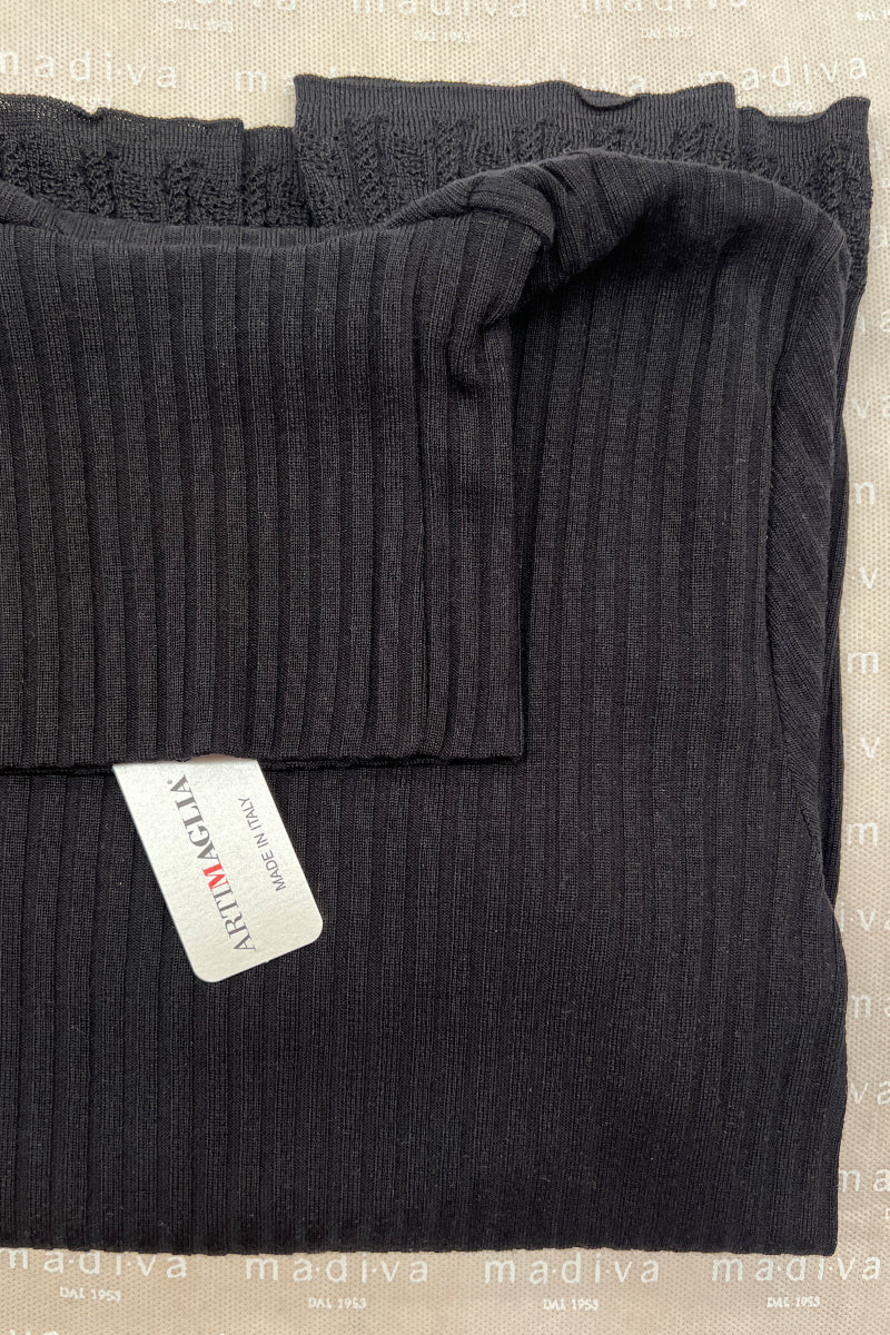 755 05 Retro style Bischoff macramé wool silk vest