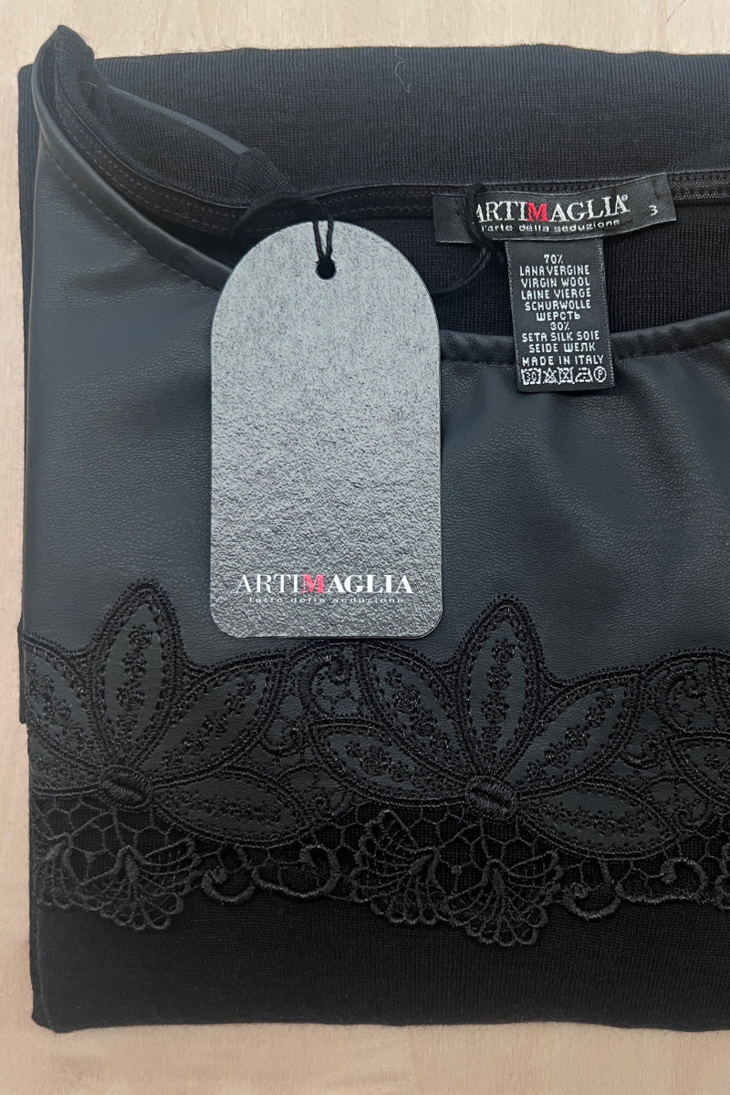 Women's sleeveless cardigan 800 in merino wool and silk - Very soft and warm fabric with a woolly effect
