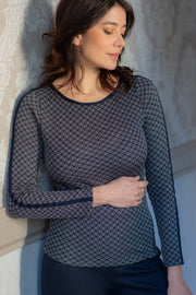 755 05 Retro style Bischoff macramé wool silk vest