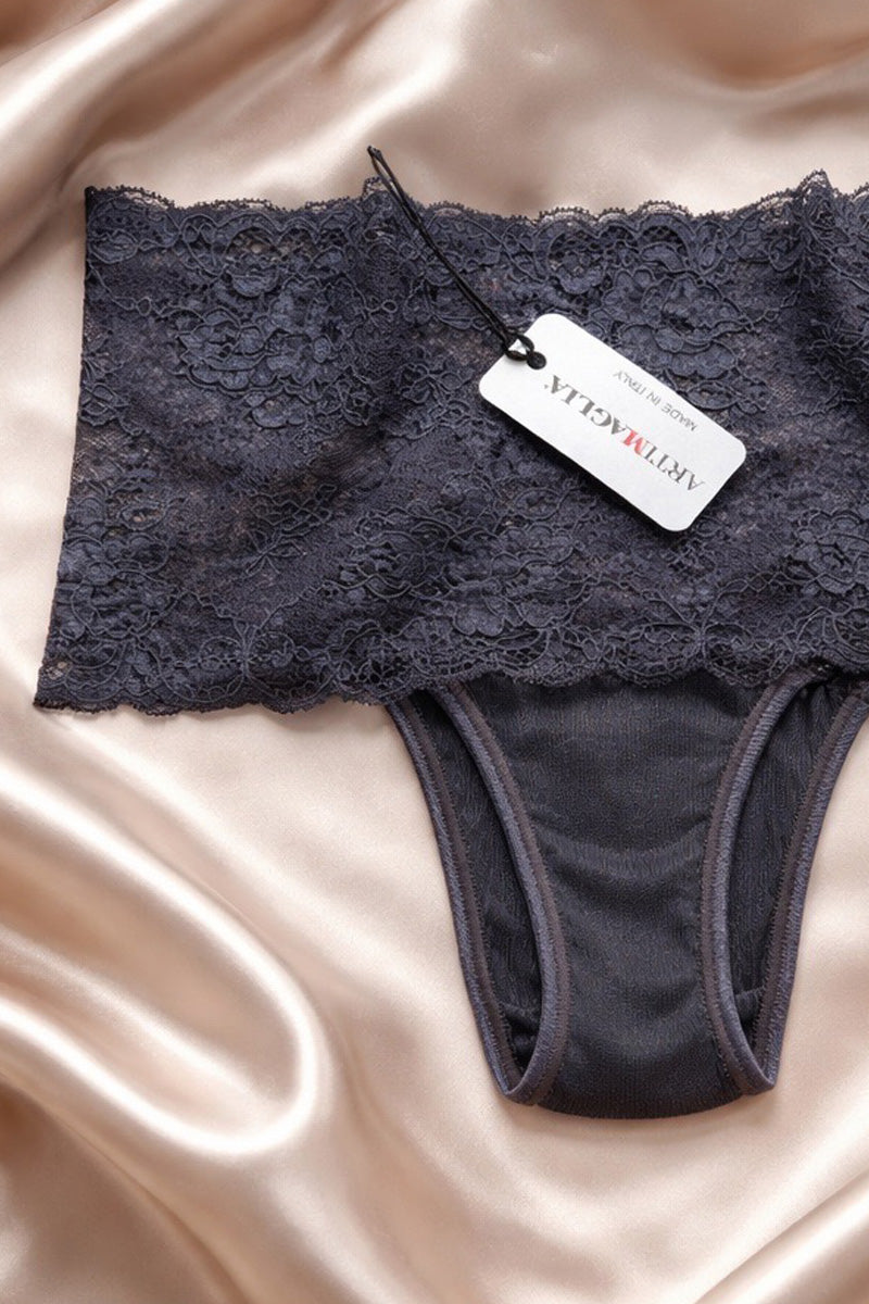 Culotte da donna 908 in seta - Pregiatissimo pizzo e cordonetto