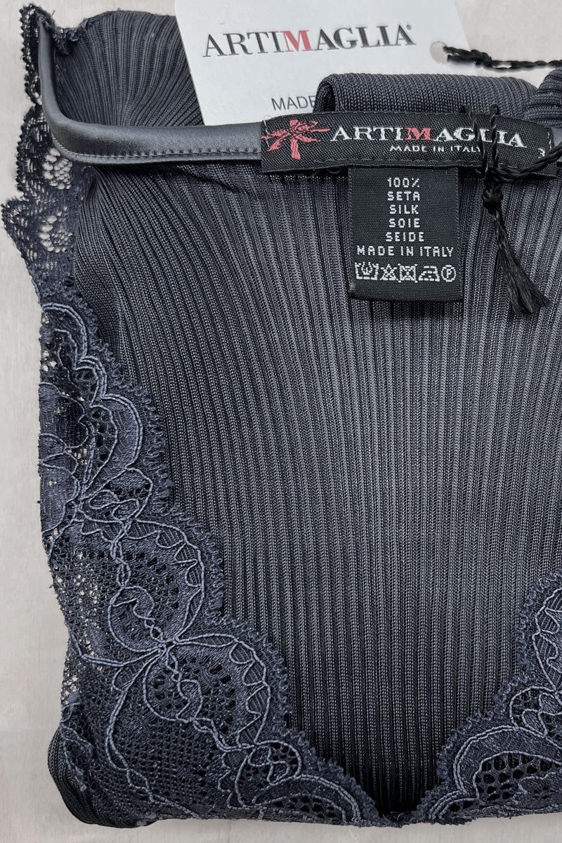 908 04 Long sleeve V-neck - 100%Silk