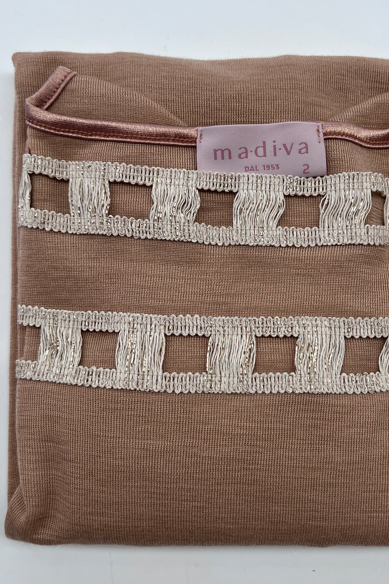 Women's turtleneck sweater Kayla - in silk wool - Soft and warm with Swiss macramé