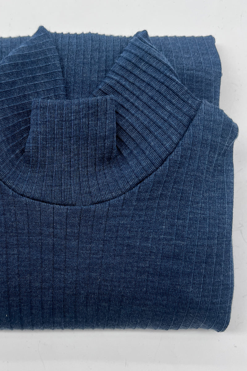 Ilary Lupetto Long Sleeves - Plissé Tubolar Wool Silk 