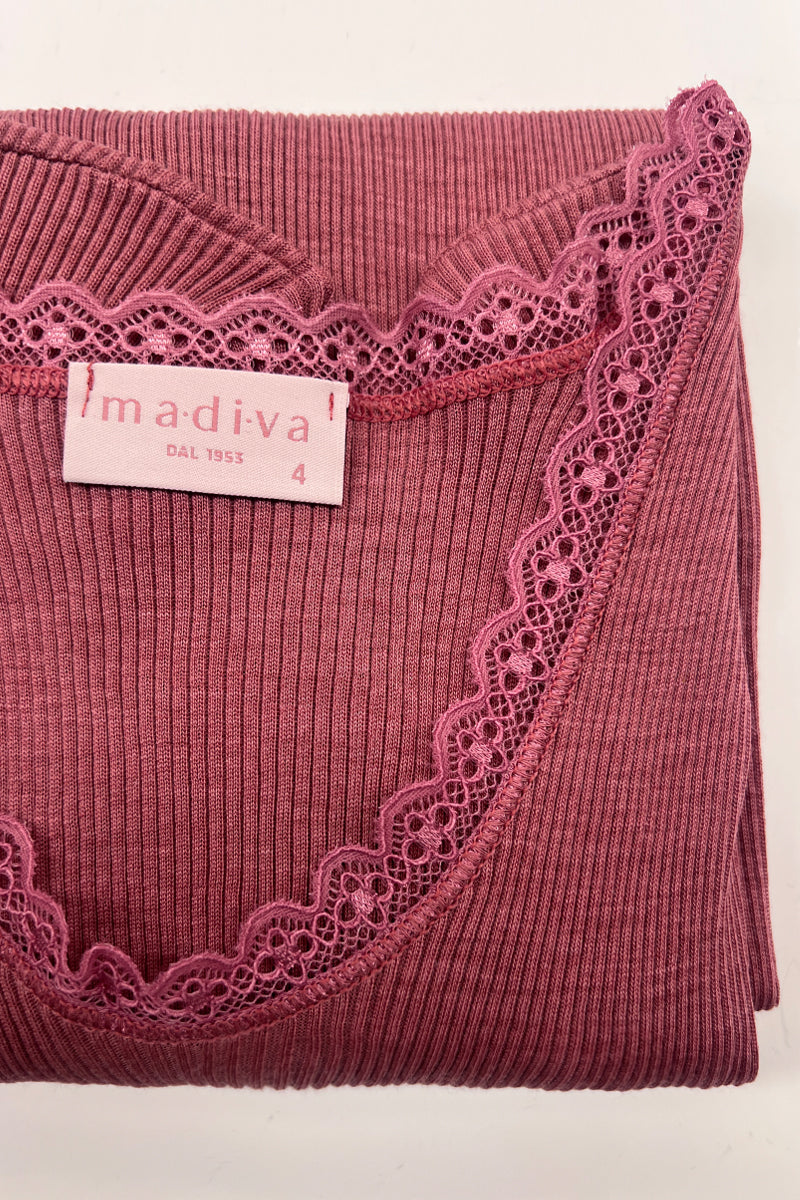 Amelie Roundneck Long Sleeve - Ribbed Tubolar Wool Silk