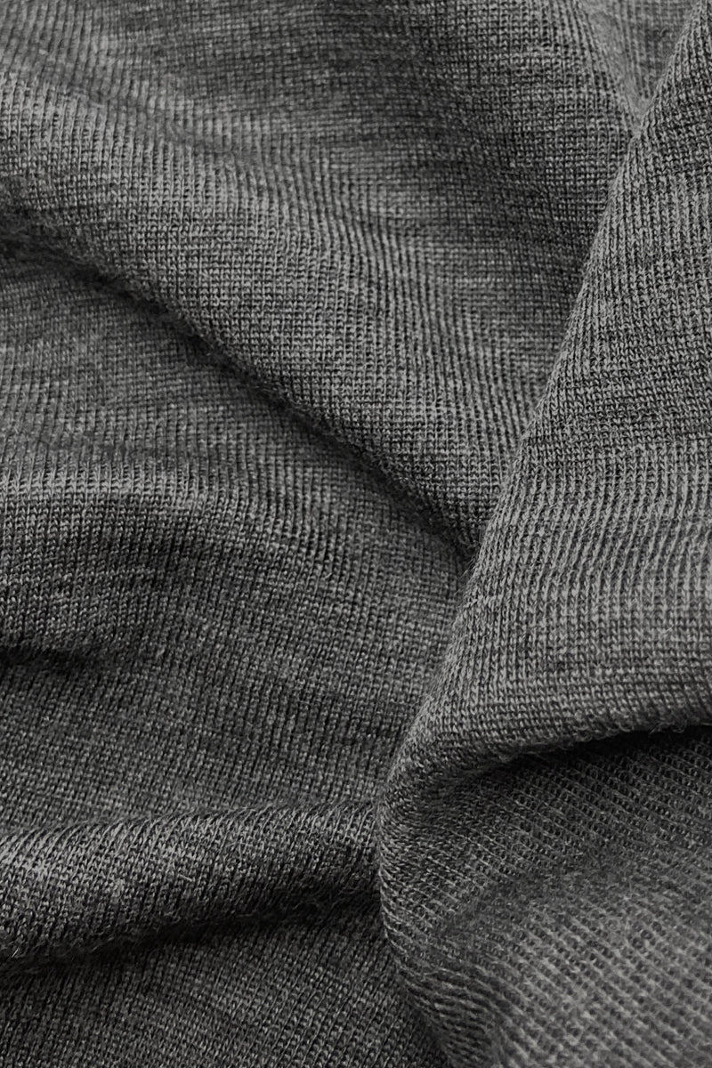Men's Mucrone tank top in silk wool - Deep V-neck and wide shoulder