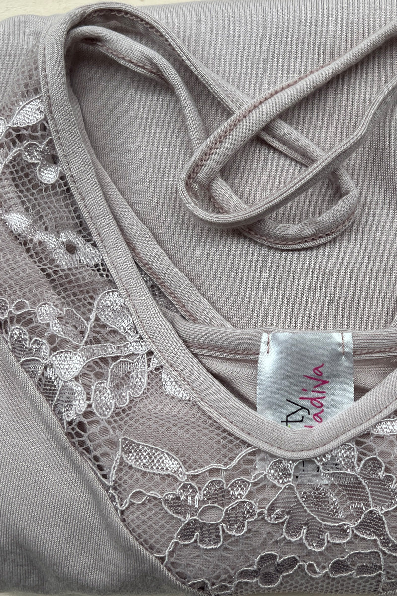 White Women's Tank Top in Micromodal - Narrow Strap, Delightful Elastic Lace and Soft Fit