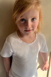 Maglietta bambina Carlotta in cotone garzato - Estrema traspirabilità e stile curato