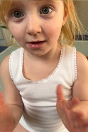 Carlotta Sleeveless- Gauzed Cotton with little lace