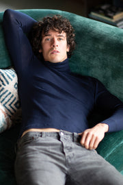 Maglia dolcevita da uomo Cervino in lana merino e seta - Lavabile in lavatrice a 30° e interamente realizzato in Italia