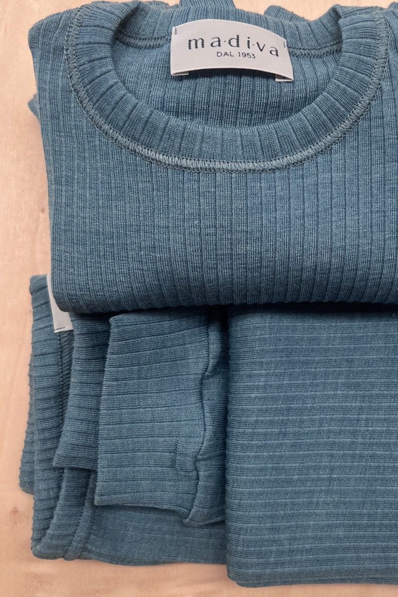 Pigiama bambini due pezzi Coccola in lana merino e seta - Caldo e confortevole