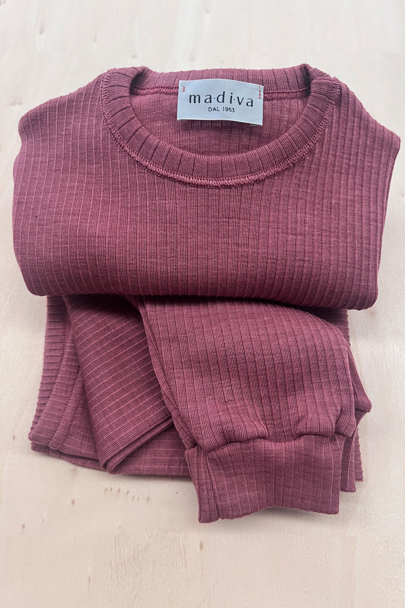 Pigiama bambini due pezzi Coccola in lana merino e seta - Caldo e confortevole