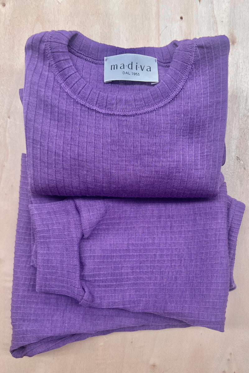 Pigiama bambini due pezzi Coccola in lana merino e seta - Caldo e confortevole