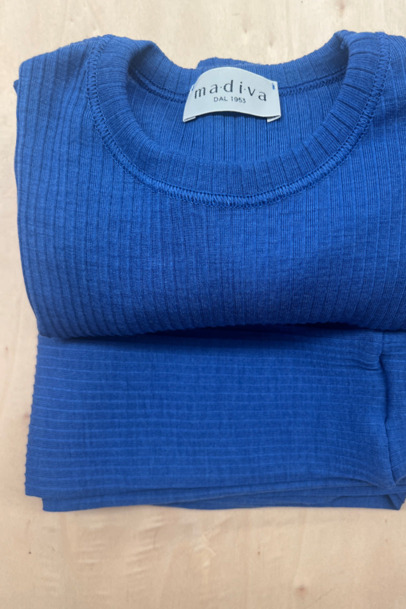 Pigiama bambini due pezzi Coccola in lana merino e seta - Caldo e confortevole
