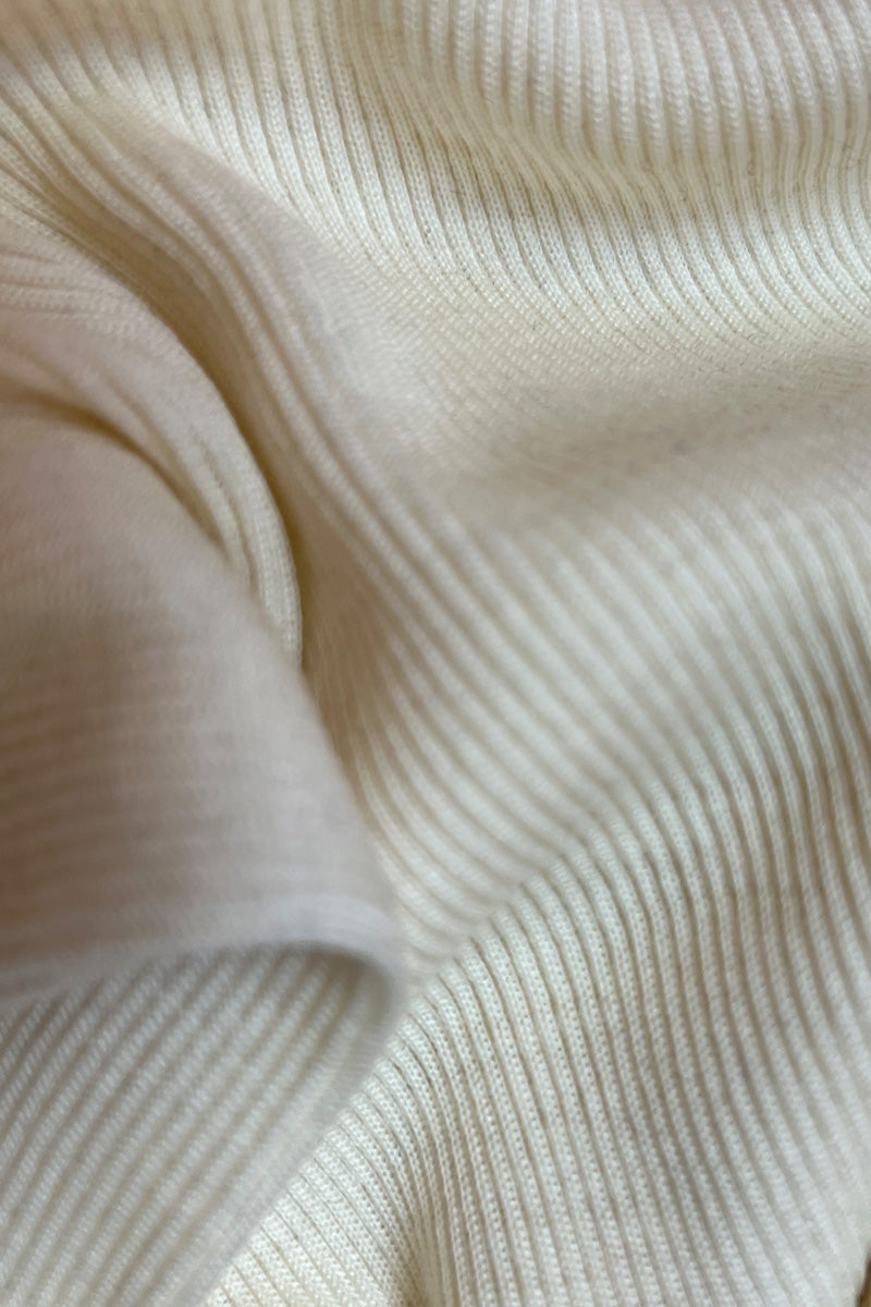 Canotta da donna Amelie in lana seta - Spalla stretta e pizzetto elastico