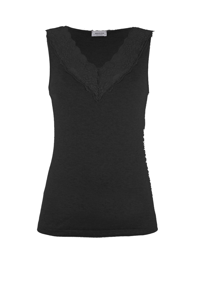 Flora・Sleeveless in modal wool with matching flounce