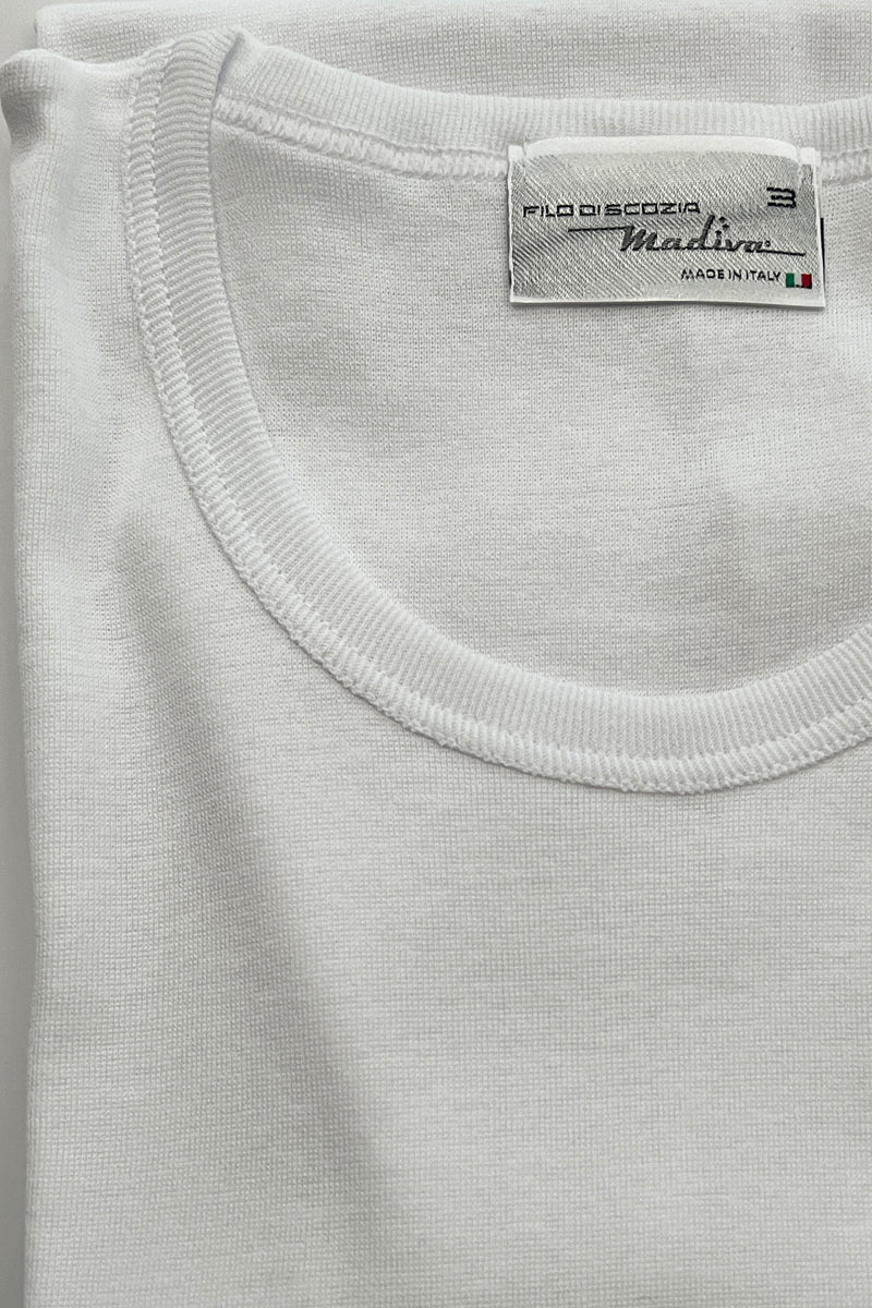 Maglietta da uomo Gabriele in cotone filo scozia - Manica corta e girocollo(BI-PACK)