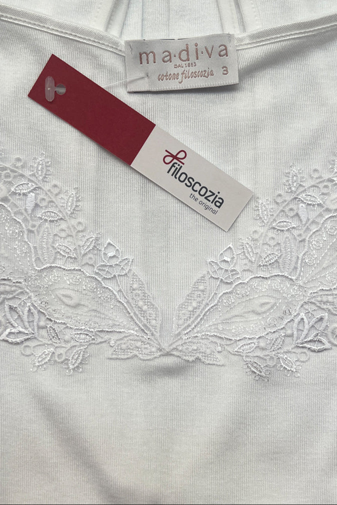 Tonga Sleeveless -100% Filoscozia® Cotton with macramé