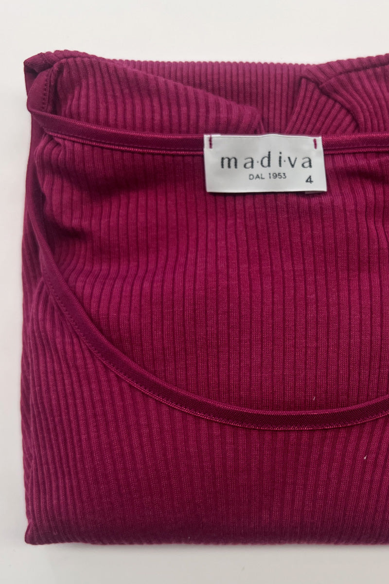 Maglia girocollo da donna Gisella in modal lana - girocollo con listex
