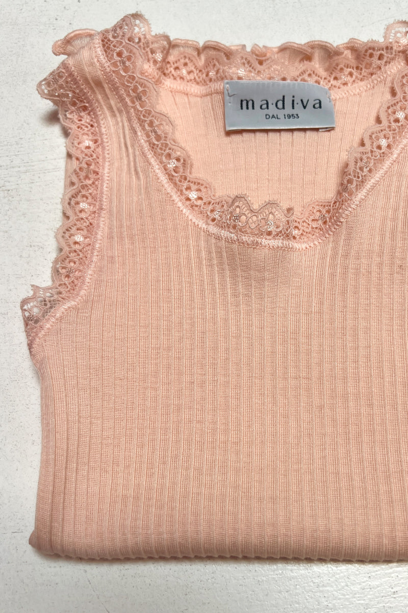 Ilaria girls' cardigan in silk wool - Wide shoulder and elastic lace with bow