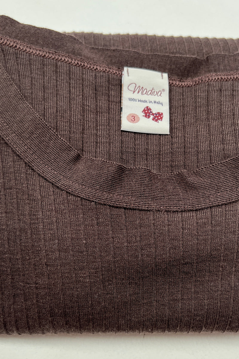 Ilary Roundneck Long Sleeves - Plissé Tubolar Wool Silk 