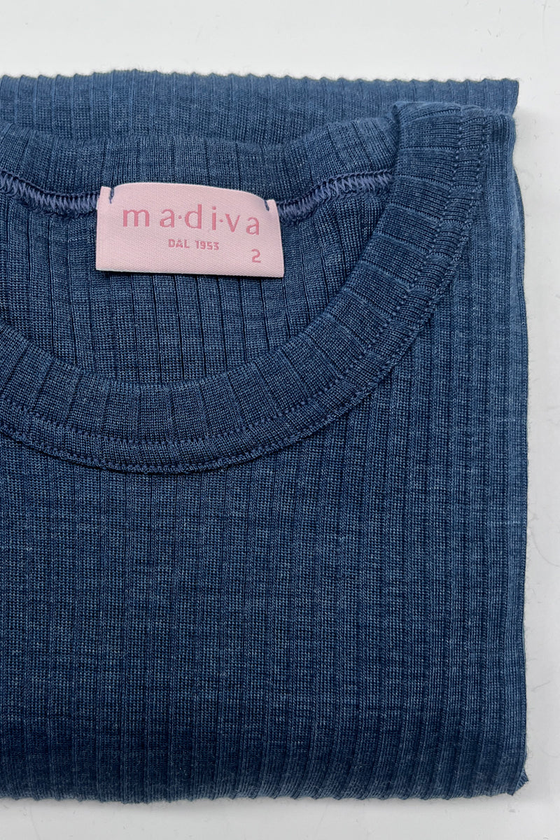 Ilary Roundneck Long Sleeves - Plissé Tubolar Wool Silk 