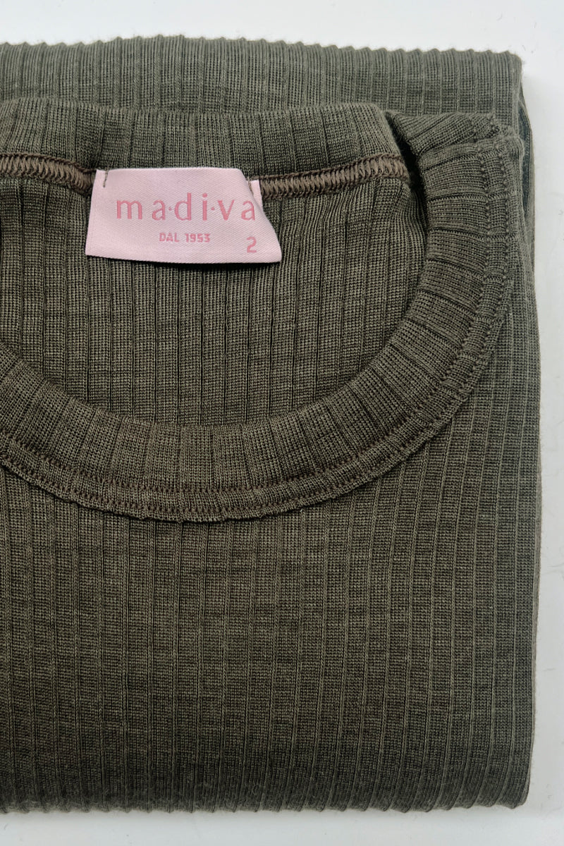 Ilary Roundneck Long Sleeves - Plissé Tubolar Wool Silk 